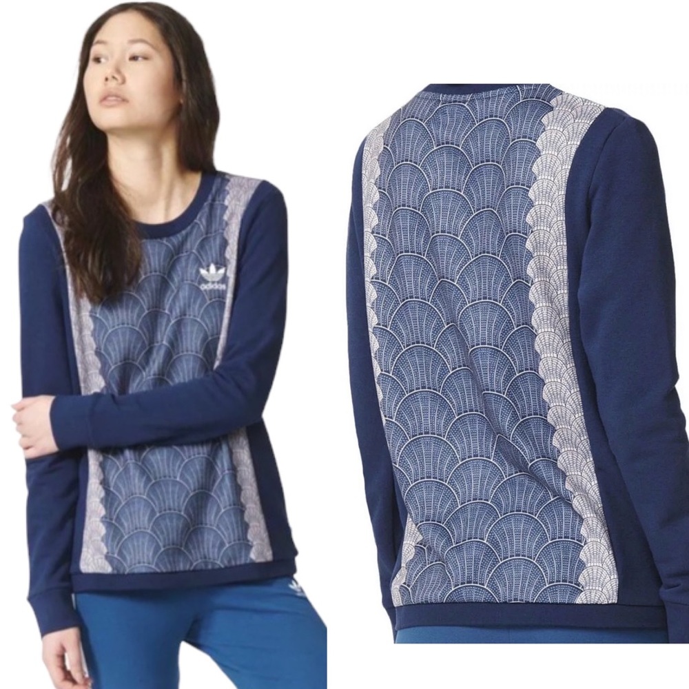 adidas Shells Tile sweatshirt fleece Large blue